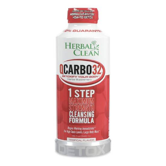 Herbal Clean QCarbo Detox Tropical, 32 OZ