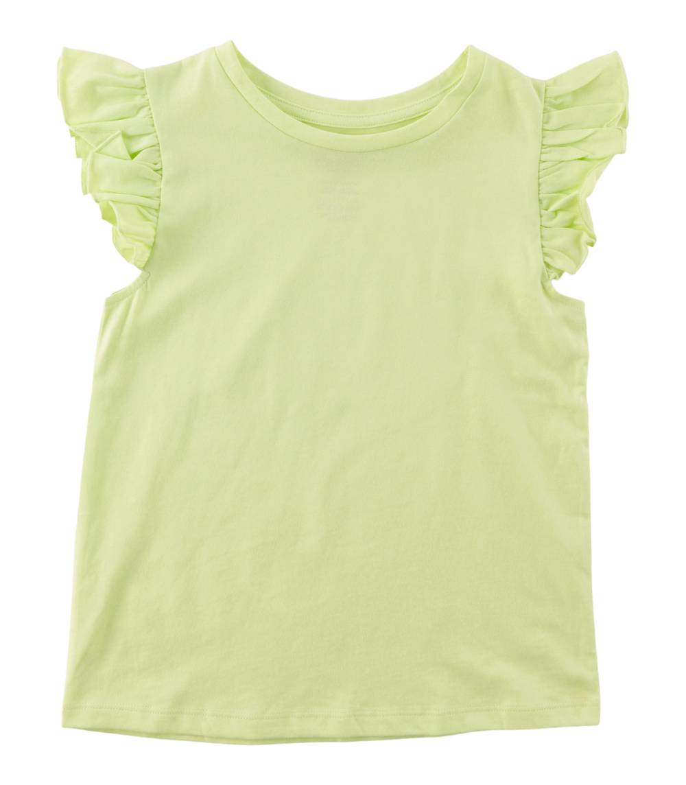 MONKEY BARS Toddler Girls' Pool Party Ruffle Tank Top (4, Sunny Lime)