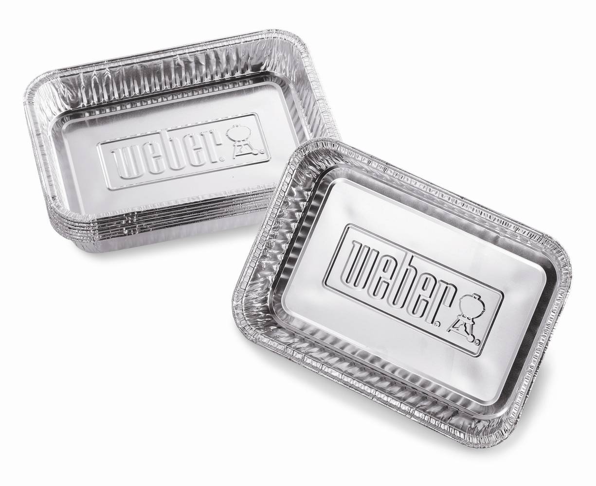 Weber 10-Pack 8.6-in x 6-in W Disposable Aluminum Foil Grill Drip Pan | 6415