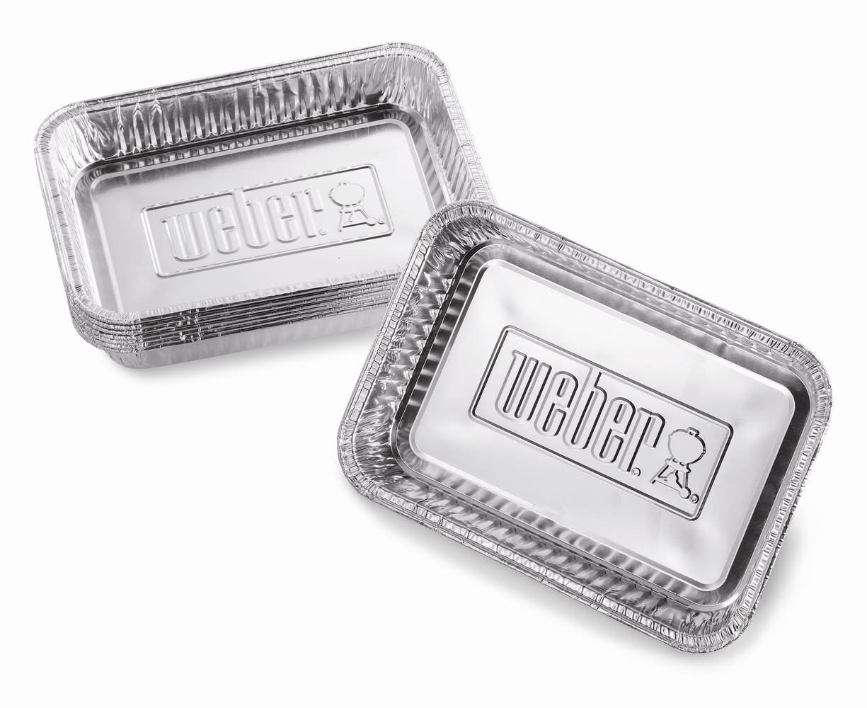 Weber 10 -Pack 8.6-in x 6-in W Disposable Aluminum foil Grill Drip pan