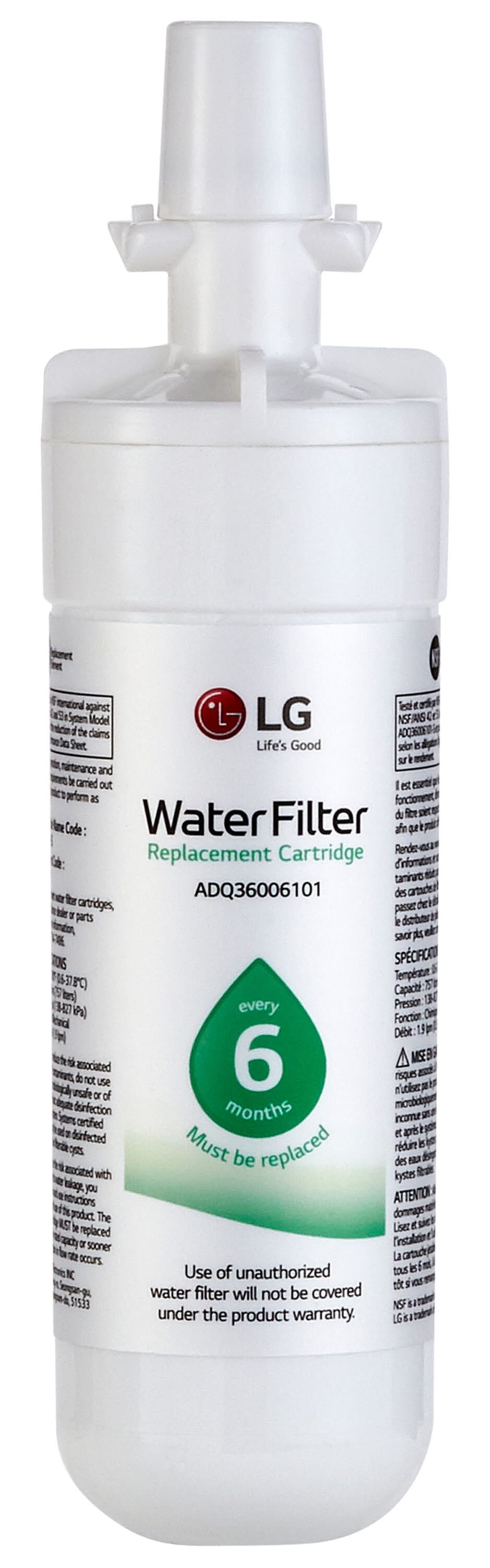 LG Twist-in Refrigerator Water Filter Genuine NSF-Certified LT700PC