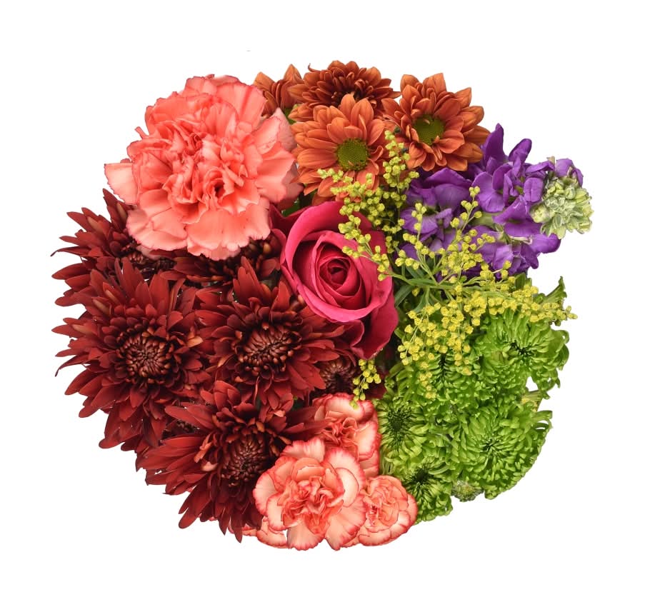 Bloom Haus Mixed Flowers Dainty Bouquet With Yellow Orange Pink (8 ct)