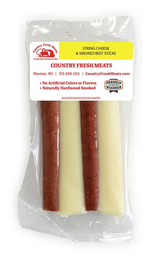 Country Fresh Meats String Cheese and Smoked Beef Sticks