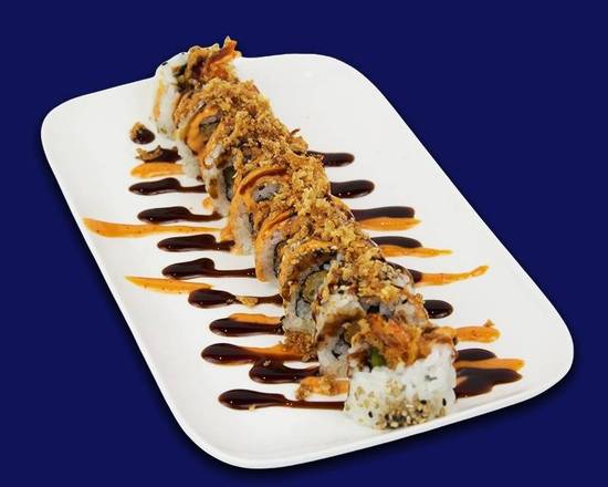 Tempura ebi Crunch Unagi Sauce and Spicy Mayonnaise.