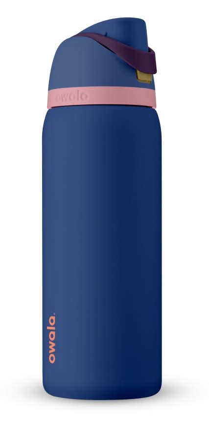 Owala Freesip Stainless Steel Water Bottle 32 oz, Blue Jay