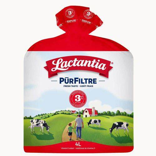 Lactantia lait homogénéisé - purfiltre homogenized milk 3.25% (4 l)