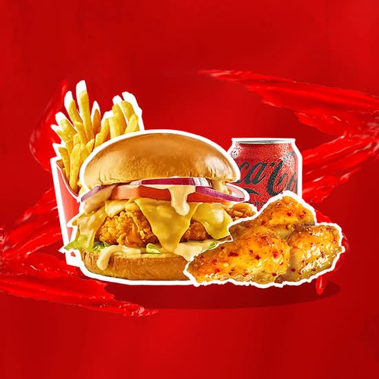 Chicken Burger Combo For One