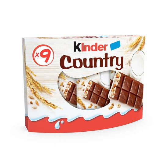 Kinder country barre chocolatée aux céréales x9 gouter enfant 211 g