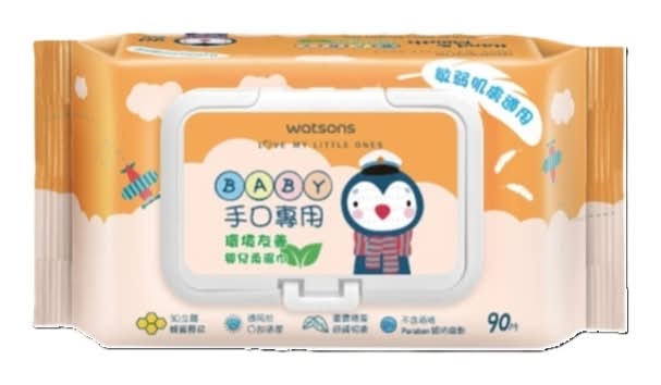 屈臣氏手口專用嬰兒柔濕巾90片
