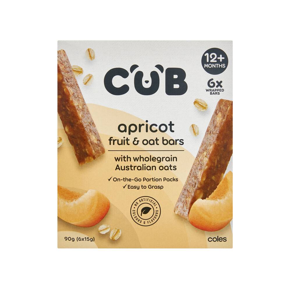 Cub Apricot Fruit & Oat Bar 6x15g 90g