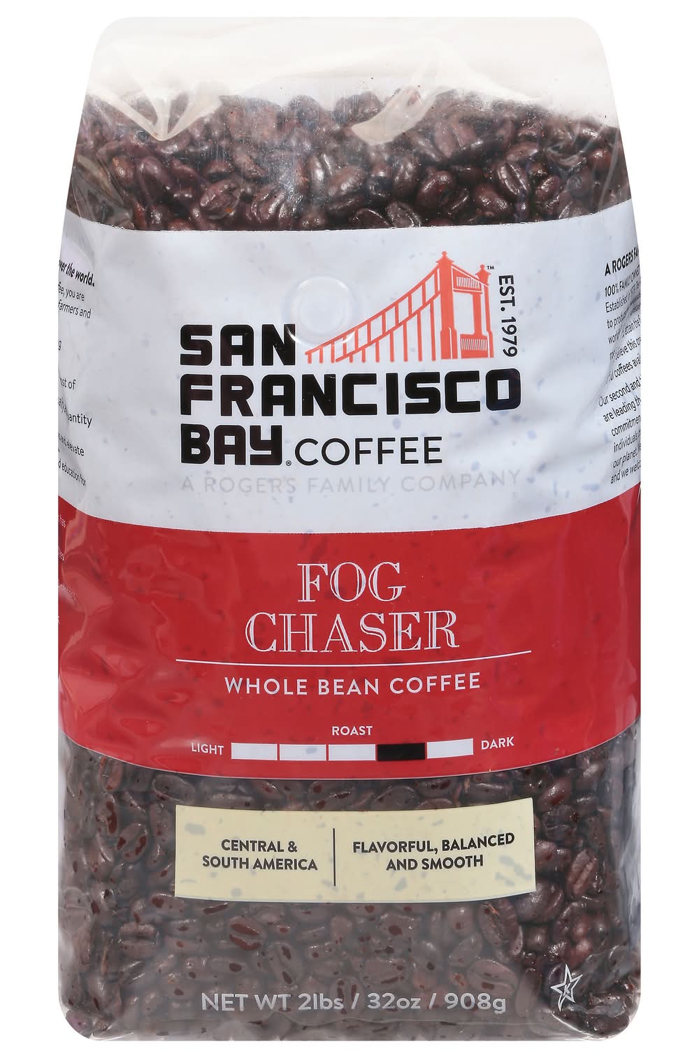 San Francisco Bay Coffee Medium Roast Whole Bean Fog Chaser Coffee (2 lbs)