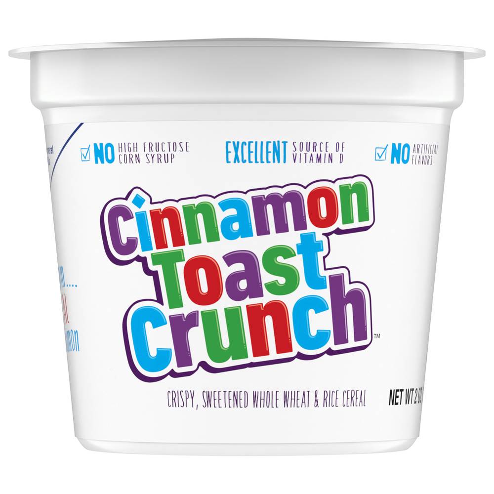 General Mills Toast Crunch Whole Wheat & Rice Cereal Tub, Cinnamon (2 oz)