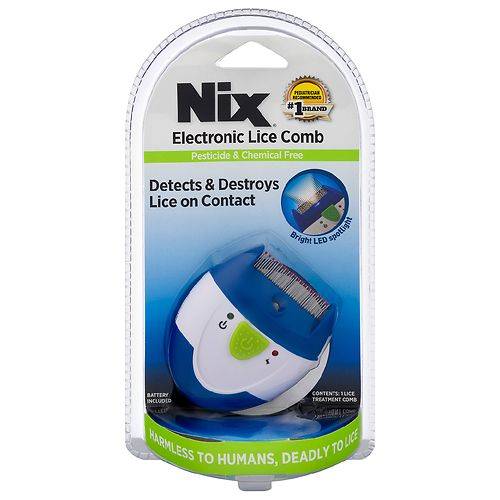 Nix Electronic Lice Comb, Detects and Destroys Lice on Contact, Chemical Free - 1.0 ea