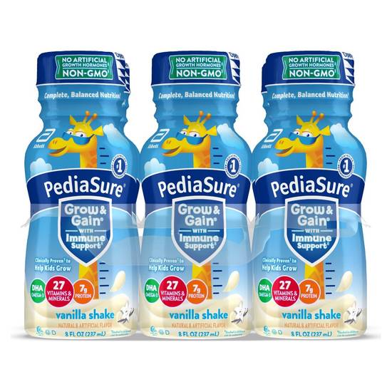 PediaSure Grow & Gain Kids Nutritional Shake Vanilla Ready-to-Drink 8 fl oz, 6CT