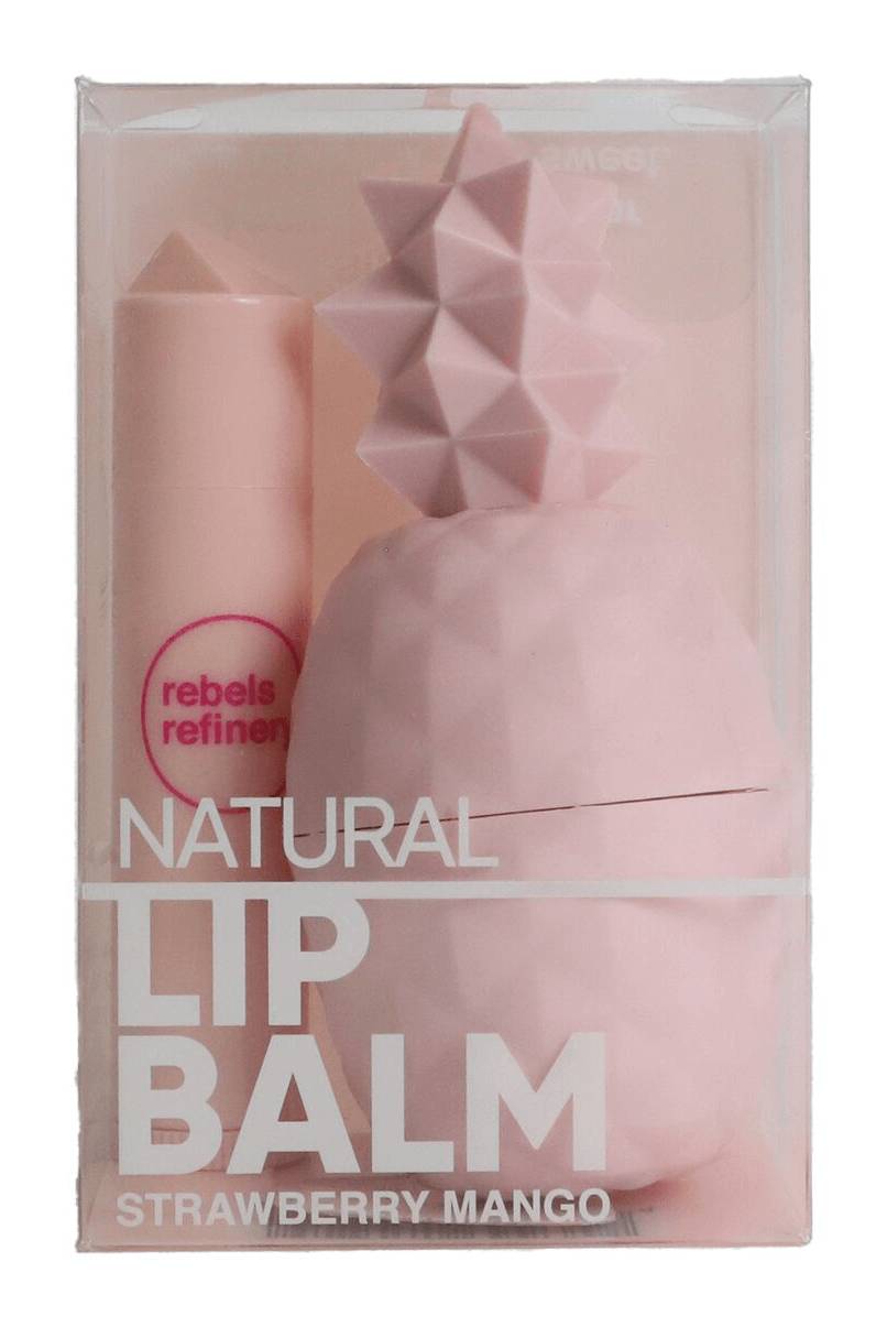 Rebels Refinery Pineapple Shape Lip Balm, Strawberry-Mango