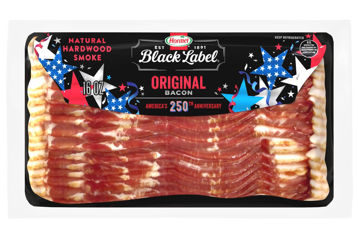 Hormel Natural Hardwood Smoked Black Label Bacon, Original (16 oz)