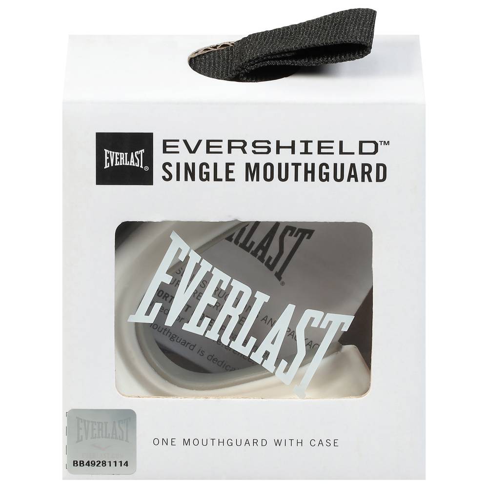 Everlast Evershield Single Mouthguard, OS, Grey-White