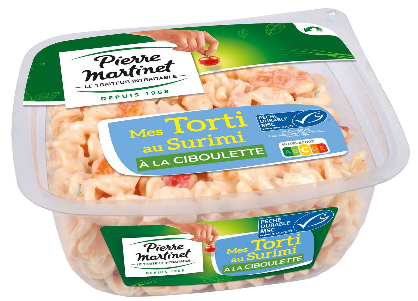 Pierre Martinet - Salade de pâtes torti au surimi et à la ciboulette (300g)