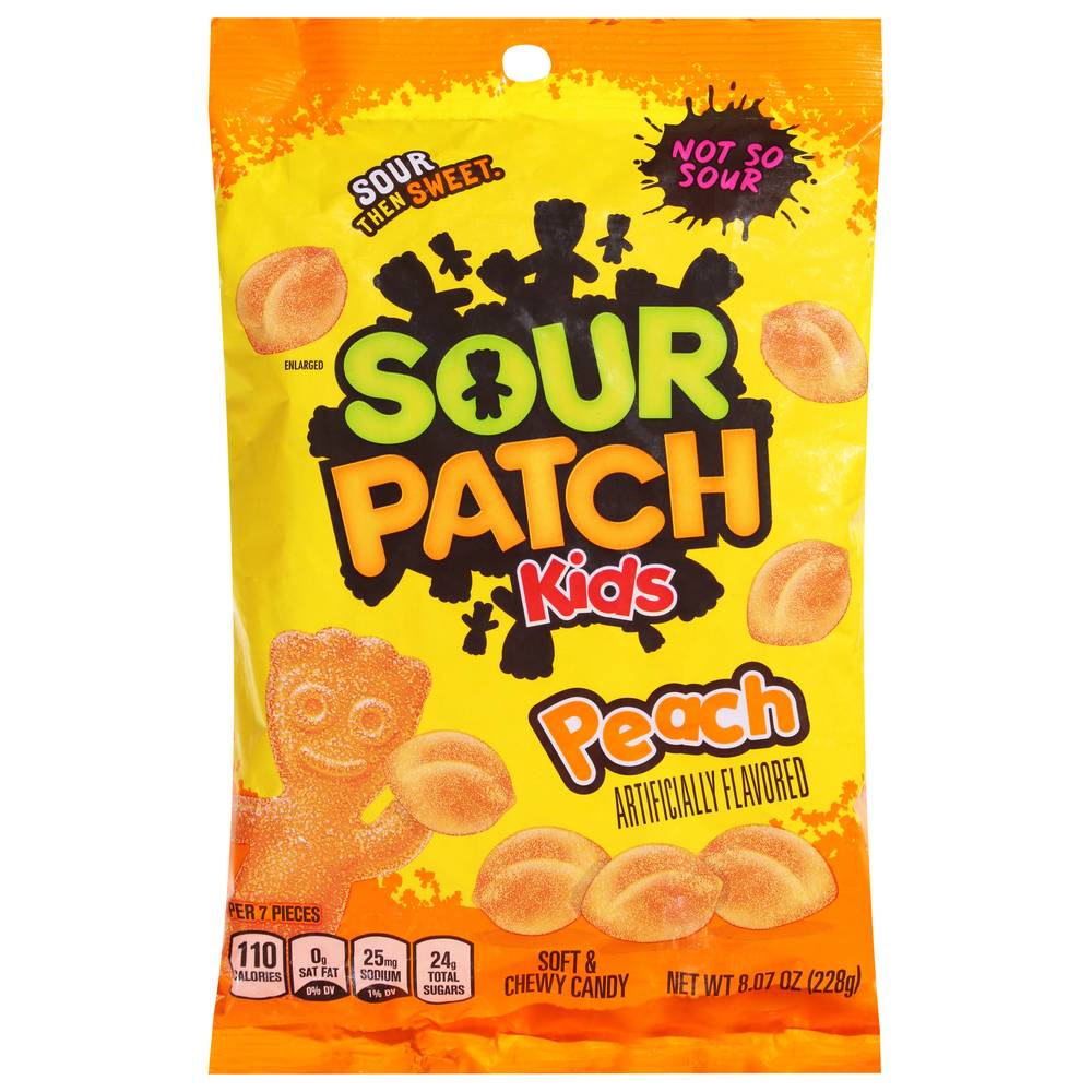 Sour Patch Kids Soft & Chewy Candy, Peach (8.07 oz)