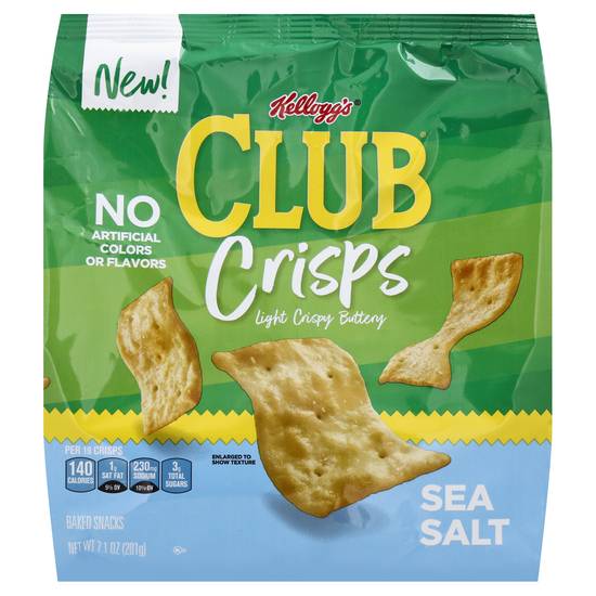 Club Crisps Sea Salt Light Baked Snacks (7.1 oz)