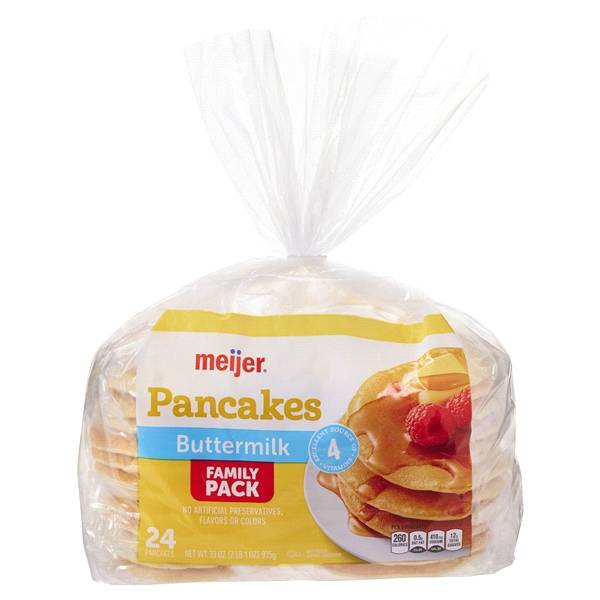 Meijer Buttermilk Frozen Pancakes, 24 Count (29.6 oz)