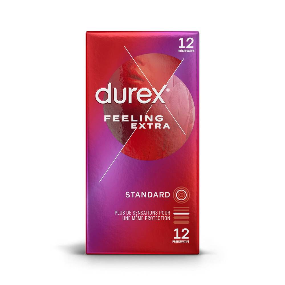 Durex - Préservatifs standard feeling extra