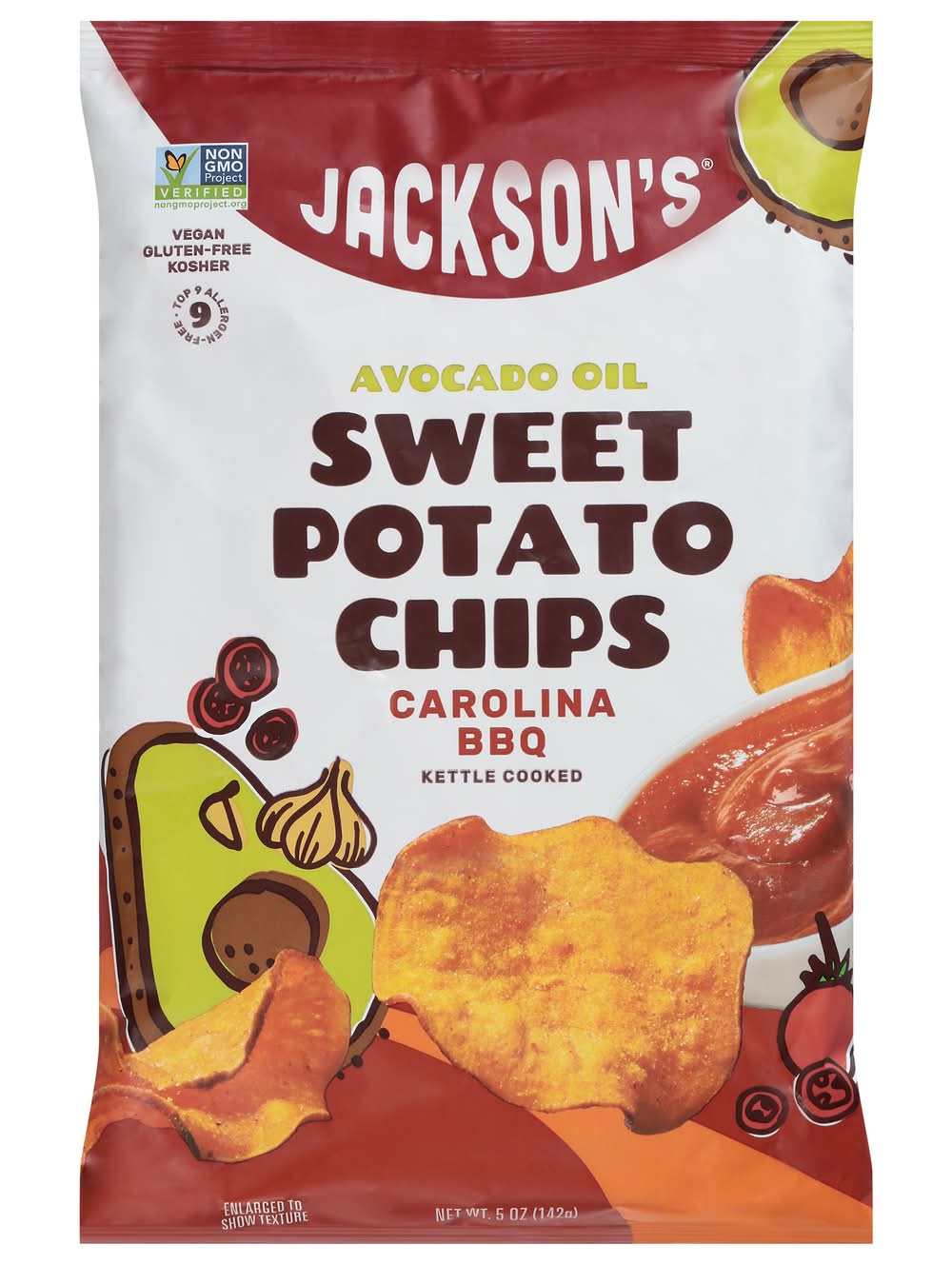 Jackson's Sweet Potato Chips in Avocado Oil, Carolina Bbq (5 oz)