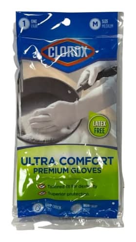 Clorox Ultra Comfort Premium Gloves, Medium