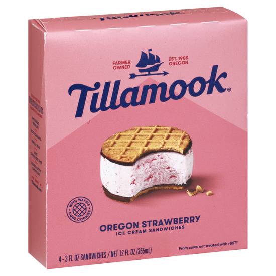 Tillamook Ice Cream Sandwiches (strawberry )