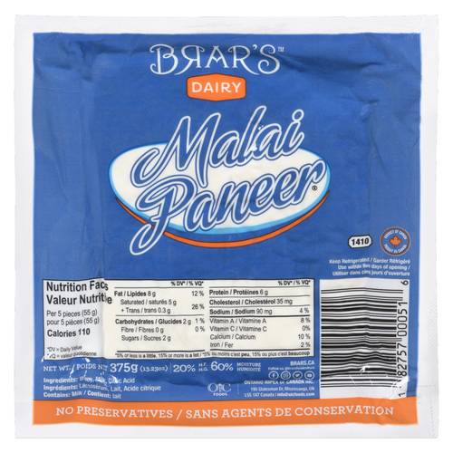 Brar's Divine Deserts Of India Malai Paneer 375 g