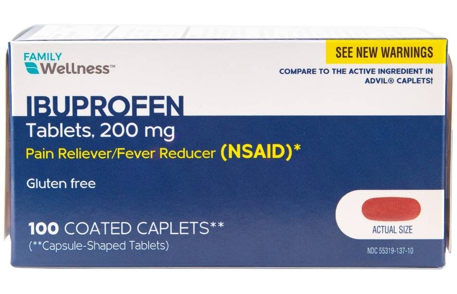 Family Wellness Ibuprofen Pain Reliever 200 mg Coated Tablets (100 ct)