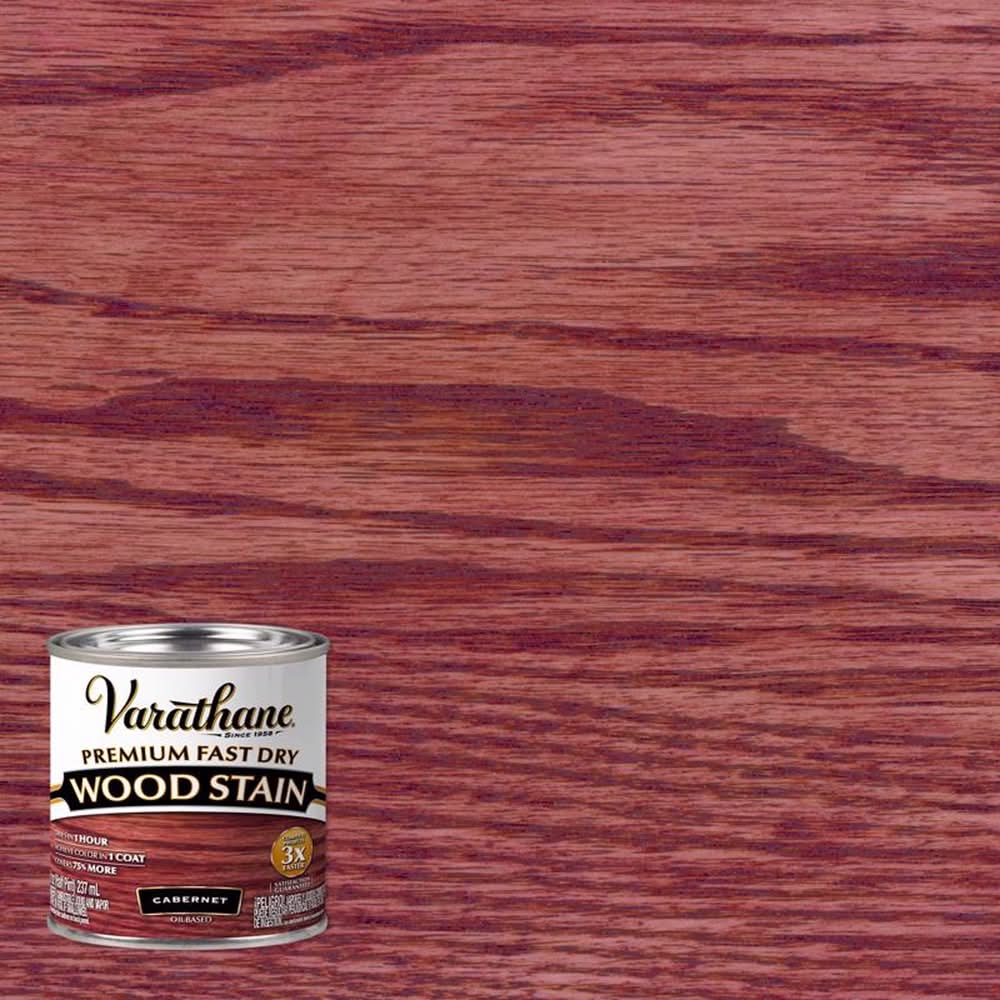 Varathane Premium Cabernet Oil-Based Fast Dry Wood Stain 1/2 Pt