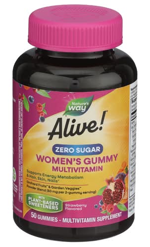 Nature's Way Women's Zero Sugar Alive! Multivitamin Gummies