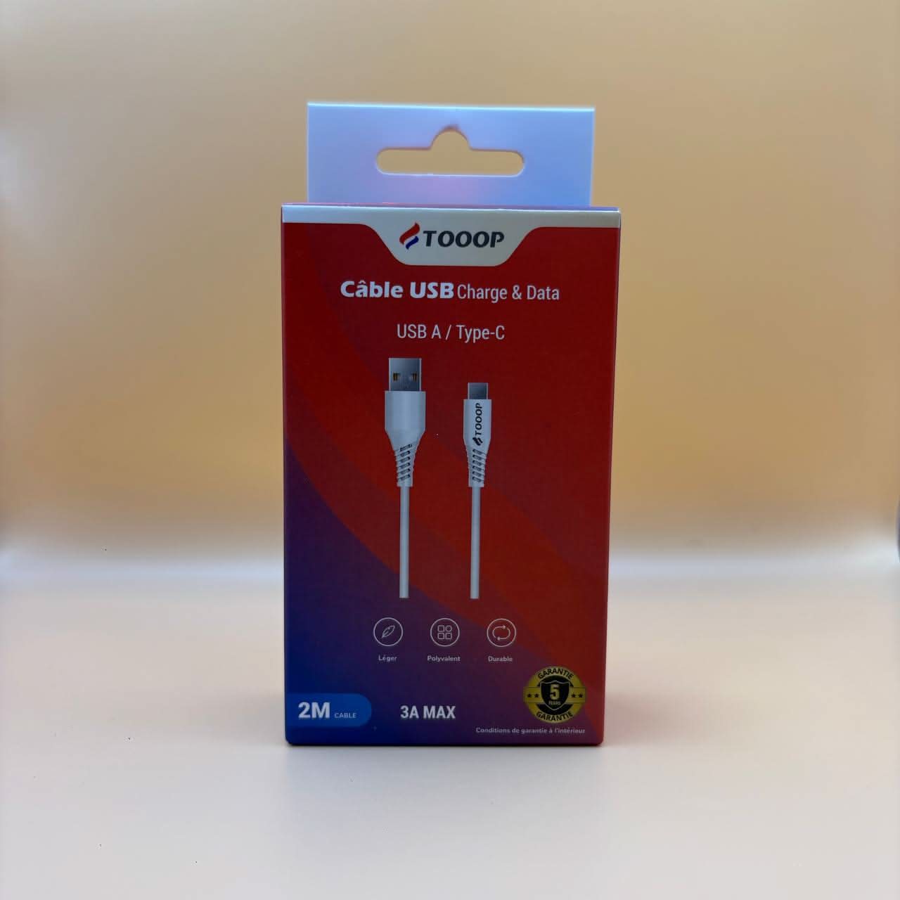 cableusb charge & data usbA / type c 2M
