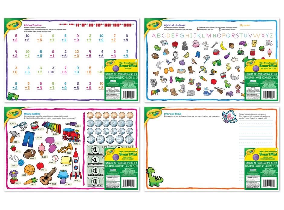Crayola Find and Count Activity Placemats, 10x17-in.