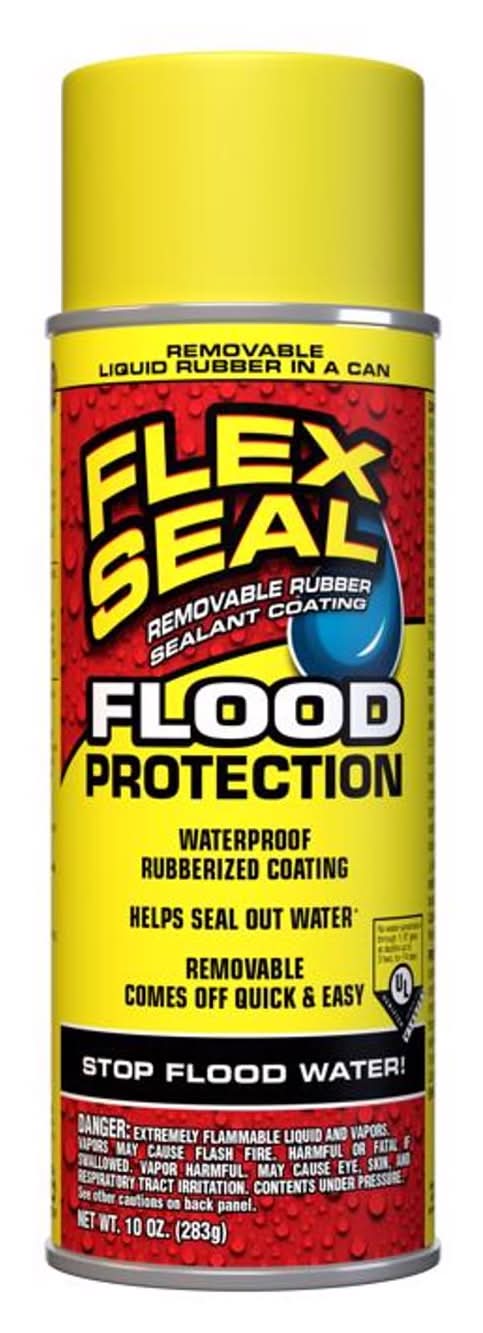 Flex Seal Family Of Products Flood Protection Yellow Rubber Spray Sealant 10 Oz