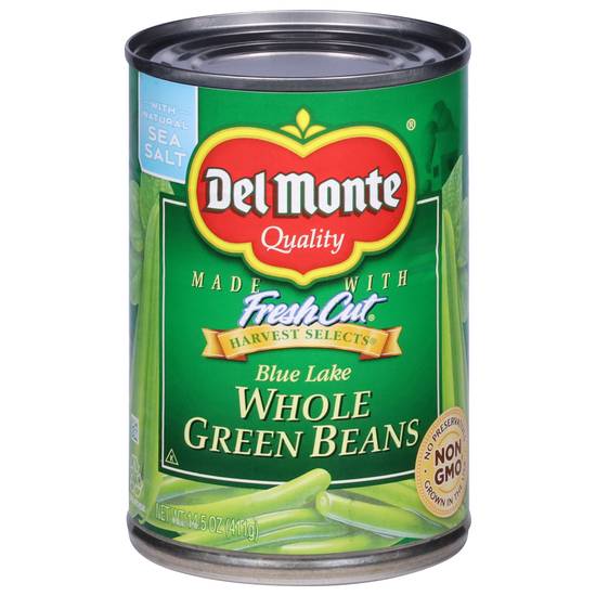 Del Monte Fresh Cut Whole Green Beans With Natural Sea Salt