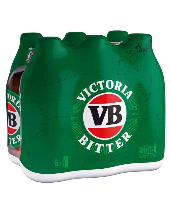 Victoria Bitter Lager Bottle 6x375ml