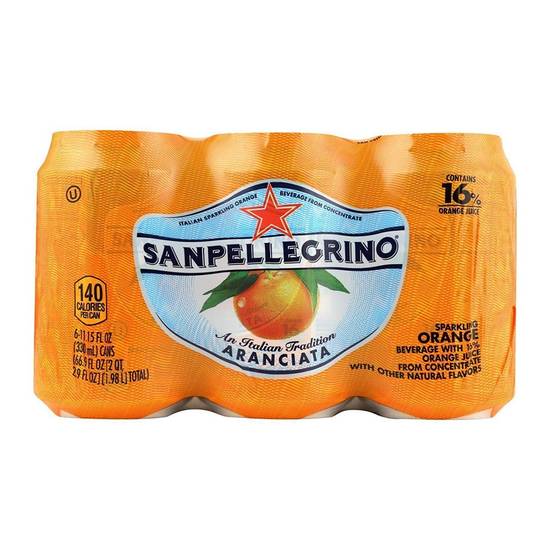 San Pellegrino · Natural aranciata Italian sparkling drinks - Naturali aranciata (6 x 330 mL - 6 x 330mL)