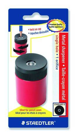 Staedtler Handheld Barrel Pencil Sharpener, 2.5, Pink-Black (30 g)