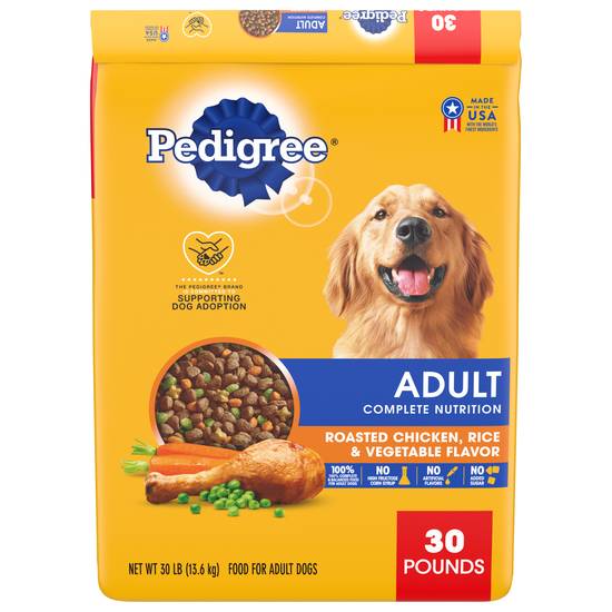 Pedigree Roasted Chicken Rice & Vegetable Adult Dog Food (30 lbs)