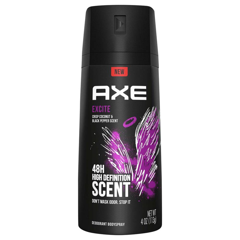 Axe Excite 48h Coconut & Black Pepper Scent Deodorant Body Spray (4 oz)