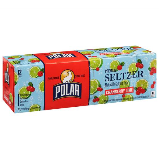 Polar Premium Seltzer Cranberry Lime (12 ct) (144 fl oz)