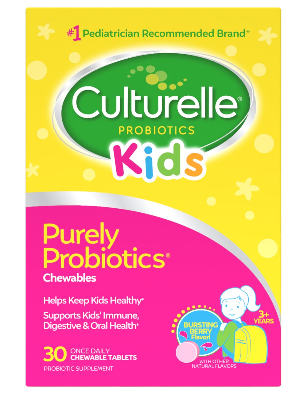 Culturelle Kids Purely Probiotics Berry Supplement (0.64 oz)