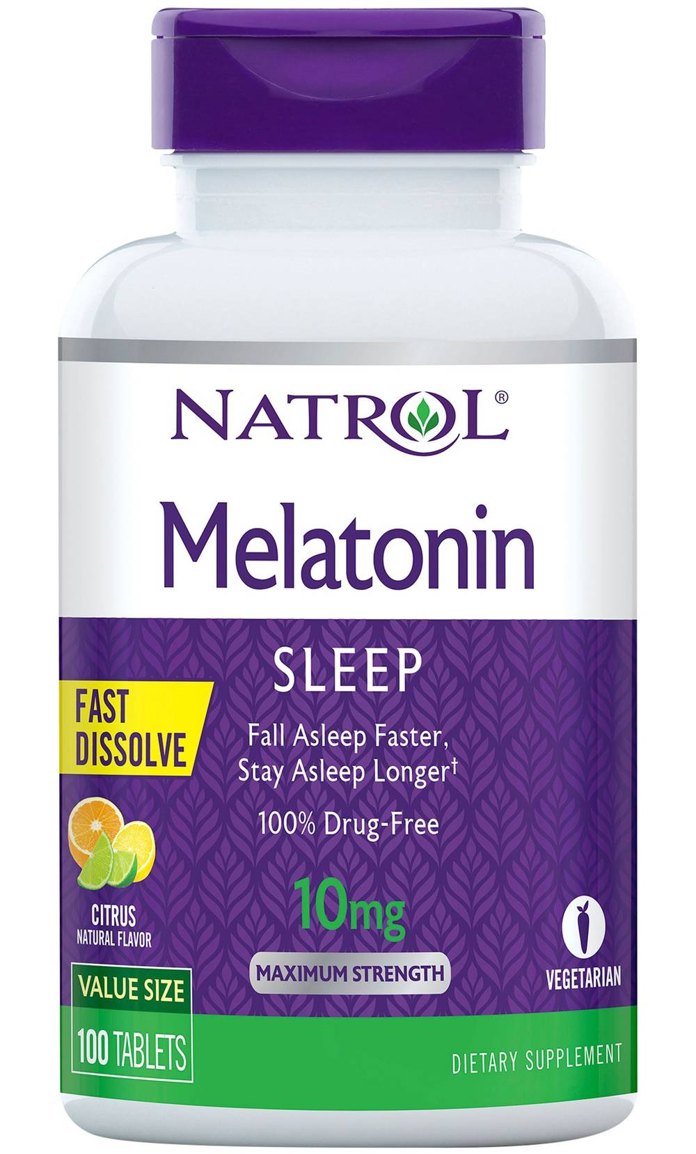 Melatonin Fast Dissolve - Citrus - 10 Mg (100 Tablets)