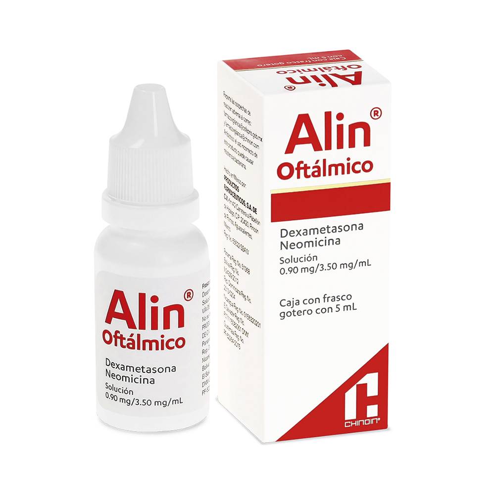Chinoin alin oftálmico solución 0.90 mg/3.50 mg (5 ml)