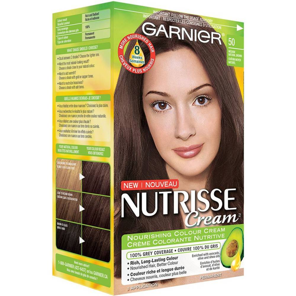 Garnier Nutrisse, 50 Medium Natural Brown (210 g)