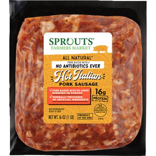 Sprouts Hot Italian Pork Sausage No Antibiotics Ever