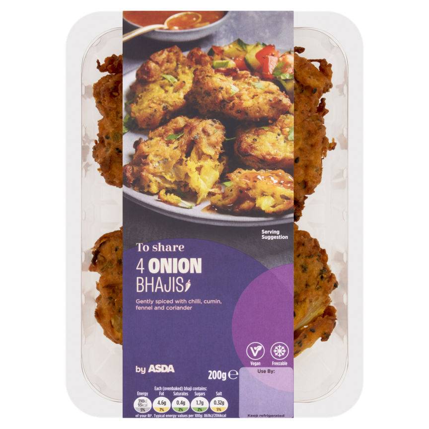 Asda to Share 4 Onion Bhajis 200g