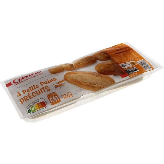 CASINO - Petits pains précuits x4 - 300g